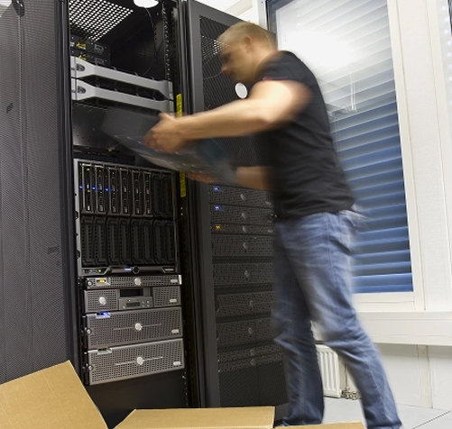 Secure server room equipment managed under chain-of-custody controls